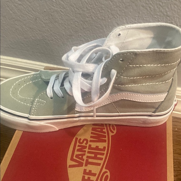 Vans Green and White High-Top Sneakers - Picture 6 of 10